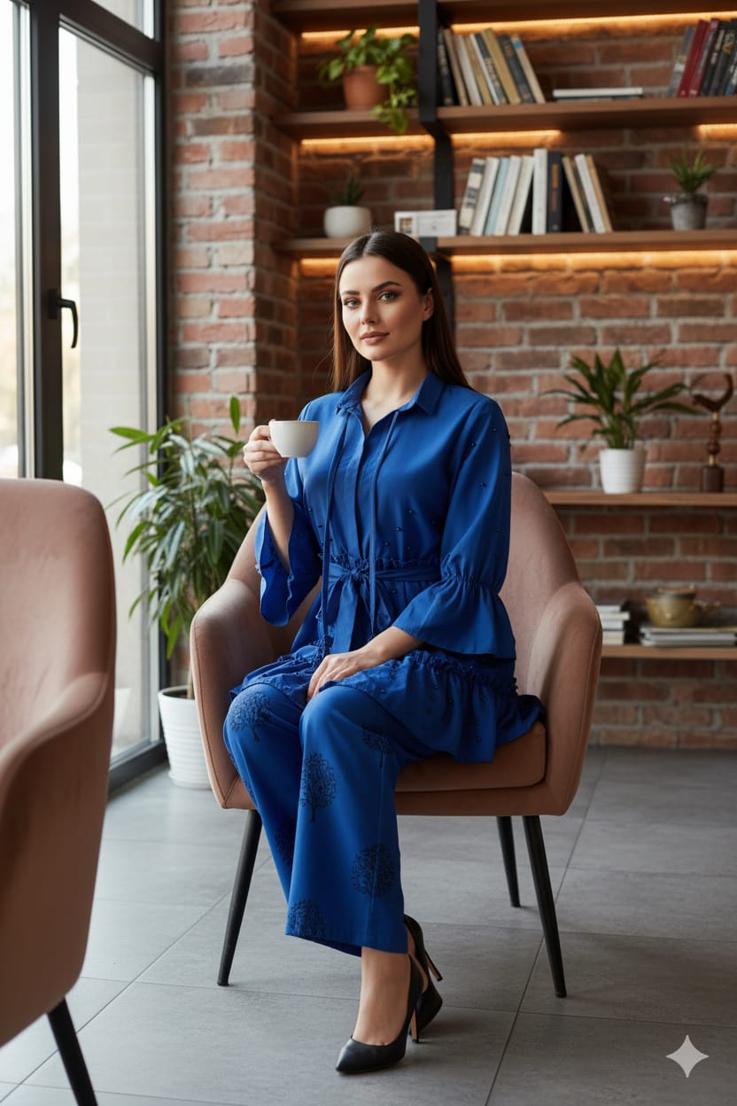 ๐ Moti Charm โ Western Top & Plazo Set ๐