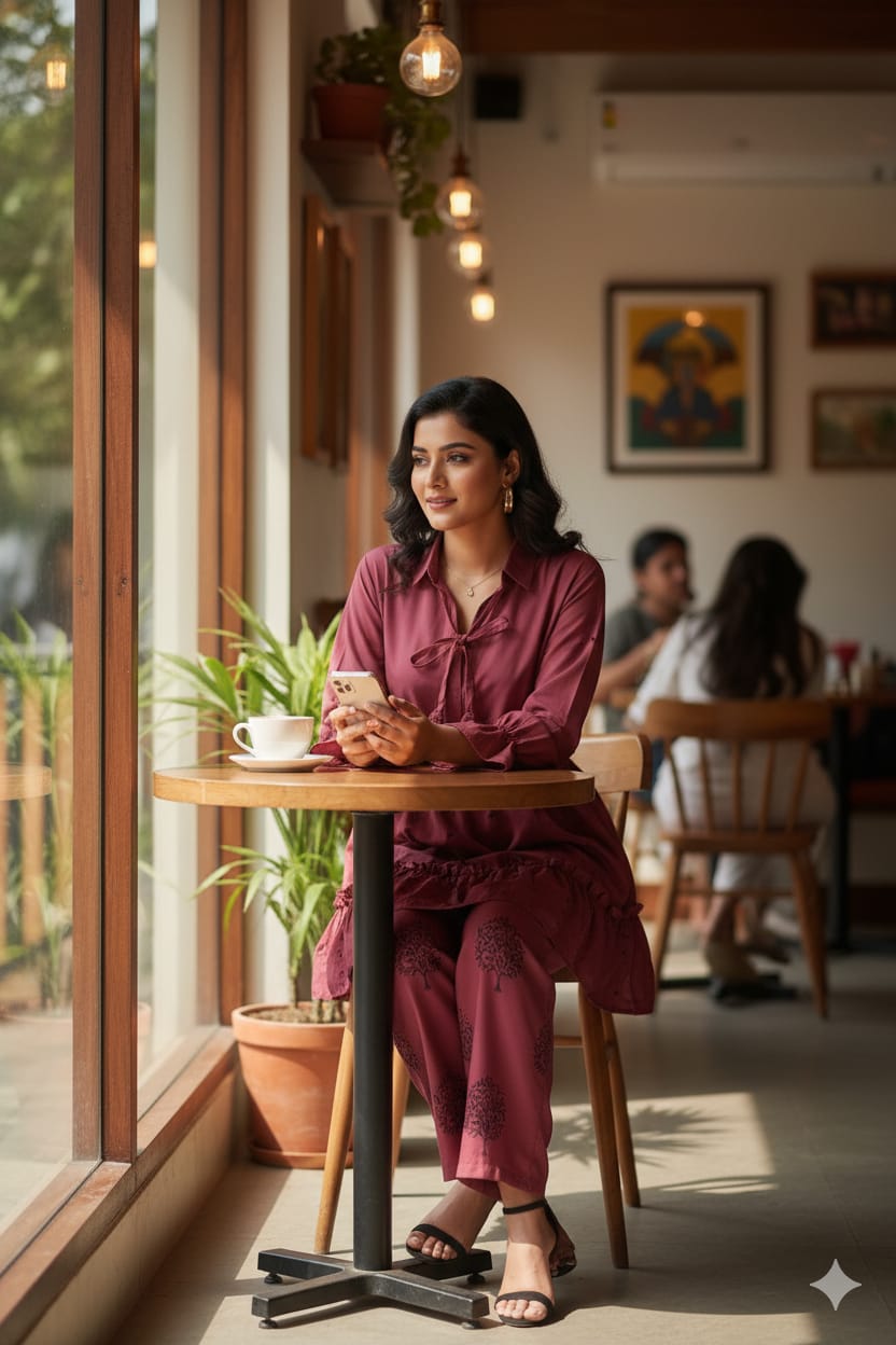 ๐ Moti Charm โ Western Top & Plazo Set ๐