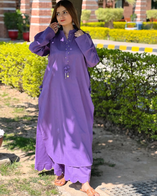 Premium Doria Cotton Printed Suit – 2-Piece Set | Soft & Breathable Summer Wear