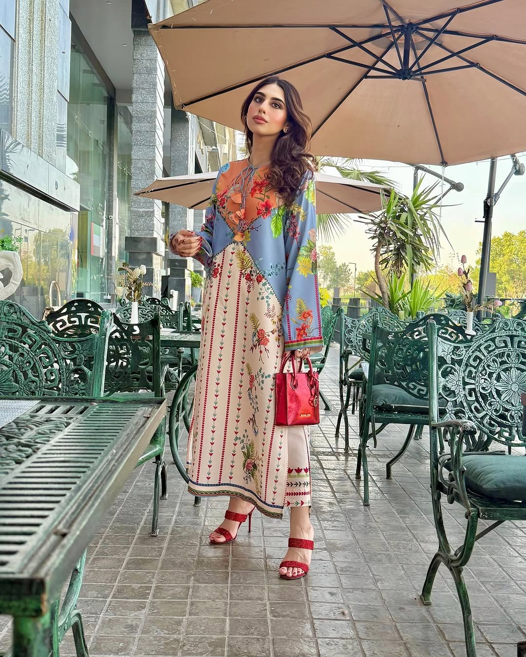 SUNSET BLOOM Co-Ord Set – Silky Lawn 2-Piece