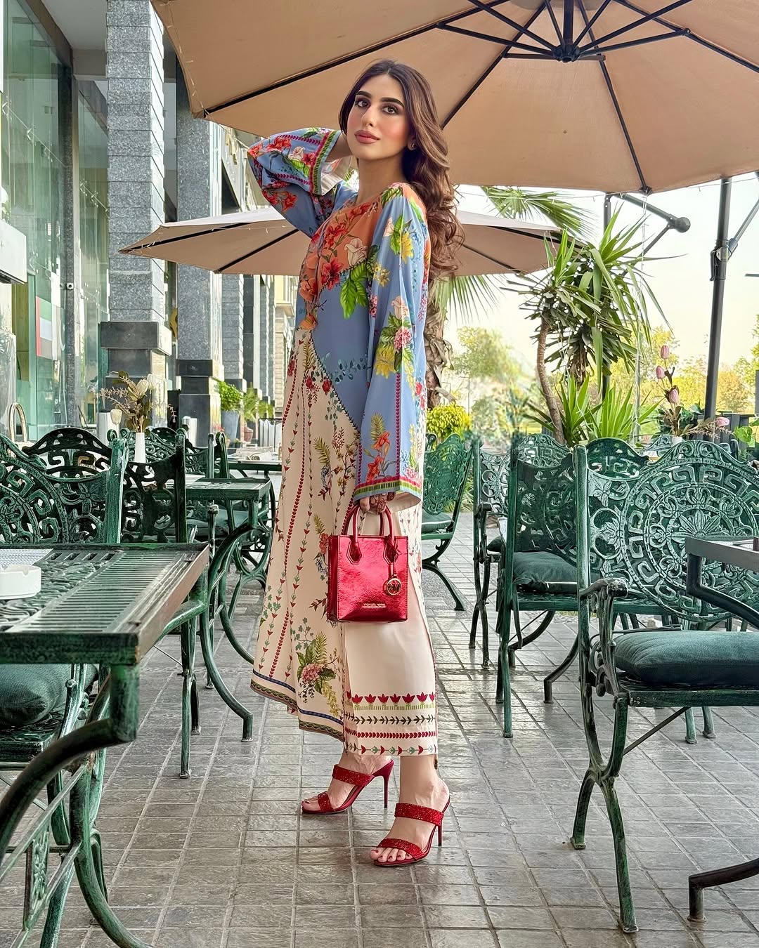 SUNSET BLOOM Co-Ord Set – Silky Lawn 2-Piece