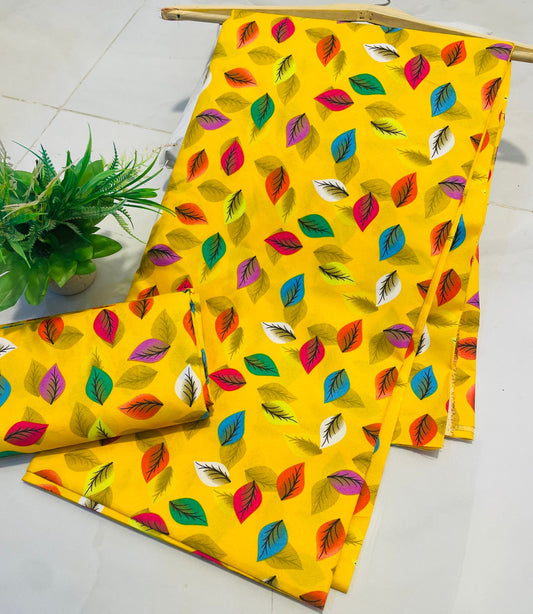 Summer Unstitched Cotton Suit - Digital Premium Fabric - 4.5 meter 2pc