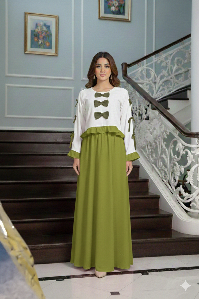 Bow Pookie Maxi 🎀 olive