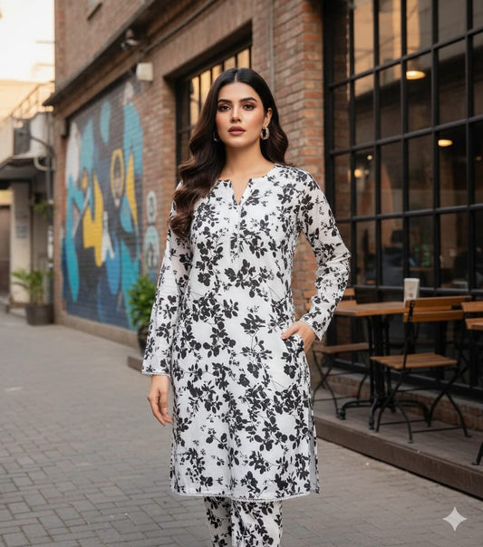 Digital Cotton Stitched 2pc Suit S M L XL