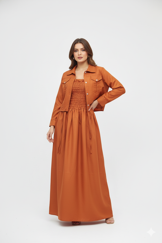 Jacket style Maxi BRONZE
