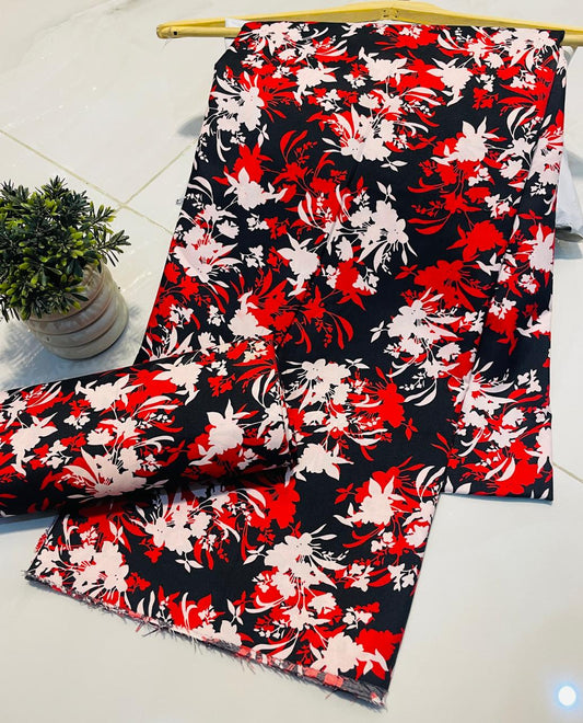 Summer Unstitched Cotton Suit - Digital Premium Fabric - 4.5 meter 2pc